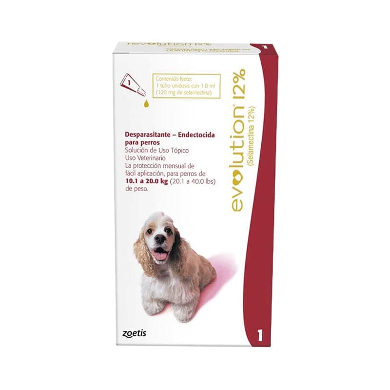 Revolution 12% (120 mg) x 1 tubo 1 mL (10,1-20 kg) Perros Farmex-Pluxee-Persistente